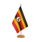 Holz Tischflagge Uganda 15 x 22 cm