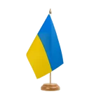 Ukraine Table Flag 6x9", wooden