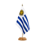 Uruguay Table Flag 6x9", wooden