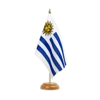 Drapeau de table Uruguay 15 x 22 cm, bois