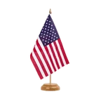 Holz Tischflagge USA 15 x 22 cm
