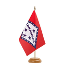 Arkansas Holz Tischflagge 15 x 22 cm