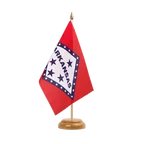 Holz Tischflagge Arkansas 15 x 22 cm