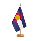 Holz Tischflagge Colorado 15 x 22 cm