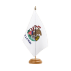 Illinois Holz Tischflagge 15 x 22 cm
