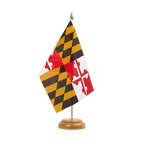 Maryland Table Flag 6x9", wooden