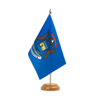 Michigan Holz Tischflagge 15 x 22 cm