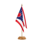 Ohio Holz Tischflagge 15 x 22 cm