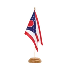 Holz Tischflagge Ohio 15 x 22 cm