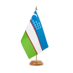 Holz Tischflagge Usbekistan 15 x 22 cm