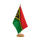 Vanuatu Holz Tischflagge 15 x 22 cm