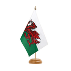 Wales Holz Tischflagge 15 x 22 cm
