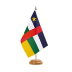 Zentralafrikanische Republik Holz Tischflagge 15 x 22 cm