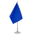 Blaue Satin Tischflagge 15 x 22 cm