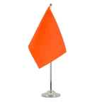 Satin Tischflagge Orange 15 x 22 cm