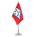 Satin Tischflagge Arkansas 15 x 22 cm