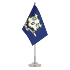 Satin Tischflagge Connecticut 15 x 22 cm