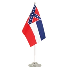 Satin Tischflagge Mississippi 15 x 22 cm
