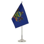 Satin Tischflagge Pennsylvania 15 x 22 cm
