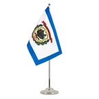 Satin Tischflagge West Virginia 15 x 22 cm