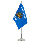 Wisconsin Satin Tischflagge 15 x 22 cm