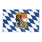 Bayern mit Wappen Bannerfahne 90 x 150 cm, Querformat