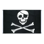 Pirat Skull and Bones Bannerfahne 90 x 150 cm, Querformat