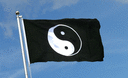 Ying und Yang Schwarz - Flagge 90 x 150 cm