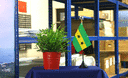 Sao Tomé e Principé - Mini drapeau de table 10 x 15 cm