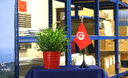 Tunisie - Mini drapeau de table 10 x 15 cm