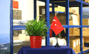 Turquie - Mini drapeau de table 10 x 15 cm
