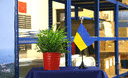 Ukraine - Mini drapeau de table 10 x 15 cm