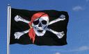 Pirat Kopftuch - Flagge 150 x 250 cm