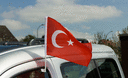 Turquie - Drapeau pour voiture 30 x 40 cm