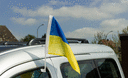 Ukraine - Drapeau pour voiture 30 x 40 cm