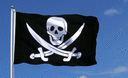 Pirate avec deux épées - Grand drapeau 150 x 250 cm
