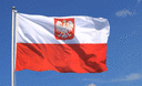 Pologne avec aigle - Grand drapeau 150 x 250 cm