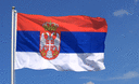 Serbie avec blason Grand drapeau 150 x 250 cm