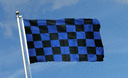 Kariert Blau-Schwarz - Flagge 90 x 150 cm