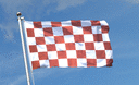 Kariert Braun-Weiß Flagge 90 x 150 cm