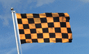 Checkered Black-Orange - 3x5 ft Flag