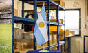 Argentine - Grand drapeau de table 30 x 45 cm, bois