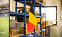 Belgique - Grand drapeau de table 30 x 45 cm, bois