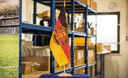 RDA - Grand drapeau de table 30 x 45 cm, bois