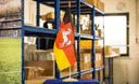 Basse-Saxe - Grand drapeau de table 30 x 45 cm, bois