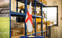 Angleterre St. George - Grand drapeau de table 30 x 45 cm, bois