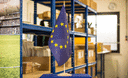 Union européenne UE - Grand drapeau de table 30 x 45 cm, bois