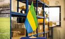Gabon - Large Table Flag 12x18", wooden