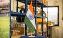 India - Large Table Flag 12x18", wooden