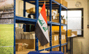 Iraq 2009 - Large Table Flag 12x18", wooden